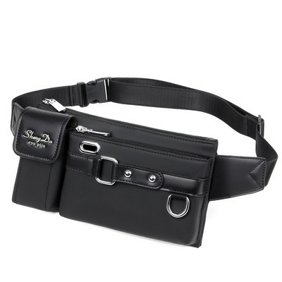 Meeste õlakott lukuga ja kirjaga