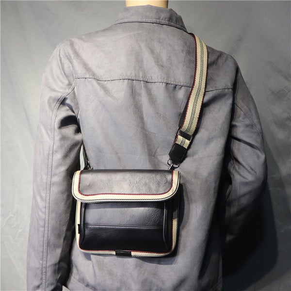 Uus mudel meeste kunstnahast õlakott must ja pruun