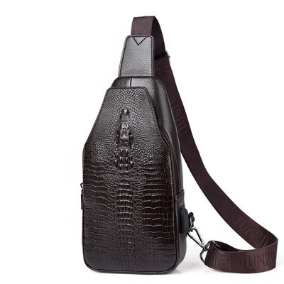 Moderna vīriešu soma no eko ādas pār plecu