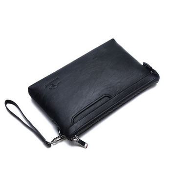 Нов модел мъжка чанта клъч от еко кожа с цип