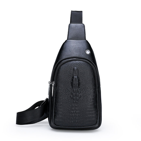 Vīriešu soma krokodila ādas imitācija ar rāvējslēdzēju