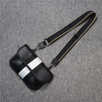 Нов модел мъжка чанта за рамо в кафяв и черен цвят