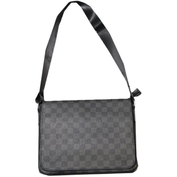 Igapäevane musta värvi ruuduline õlakott