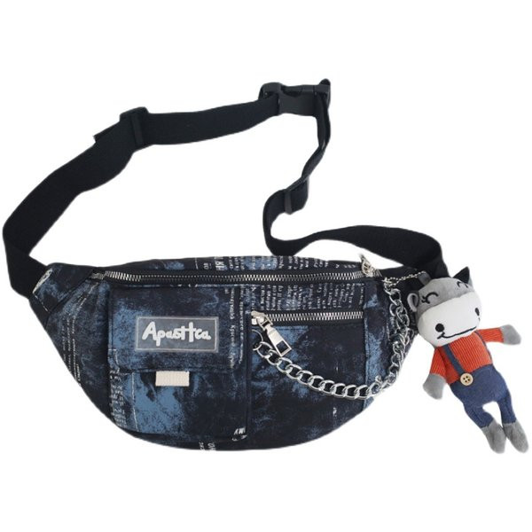 Férfi válltáska lánccal