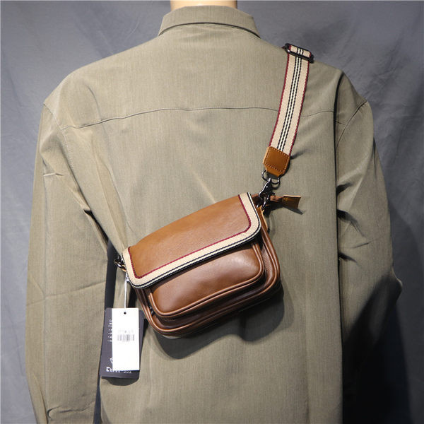 Jauna modeļa vīriešu ādas soma ar metāla plecu aizdari