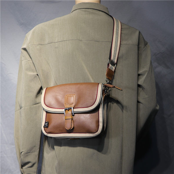 Jauna modeļa kvadrātveida vīriešu soma no eko ādas ar metāla aizdari