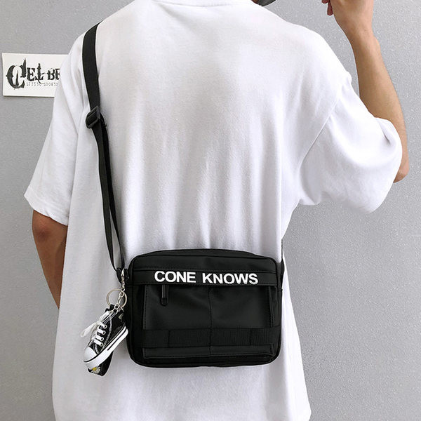 Vīriešu tekstila soma ar garu regulējamu rokturi