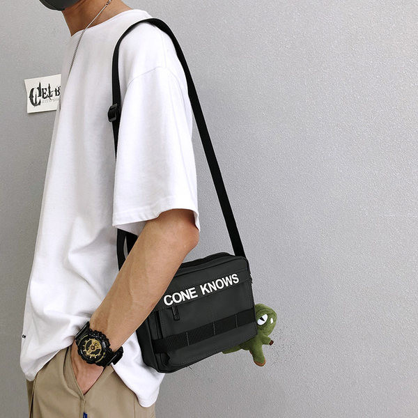 Vīriešu tekstila soma ar garu regulējamu rokturi