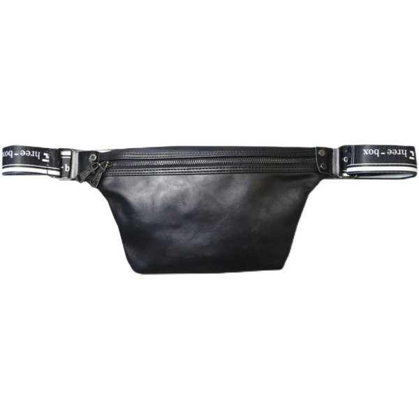 Jauna modeļa vīriešu soma no eko ādas ar rāvējslēdzēju melnā krāsā