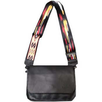 Нов модел мъжка чанта за рамо от еко кожа - черен цвят