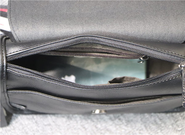 Jauna modeļa vīriešu plecu soma no eko ādas - melnā krāsā