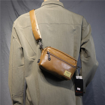 Нов модел мъжка чанта от изкуствена кожа с цип 