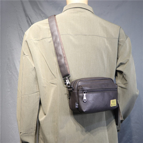 Jauna modeļa vīriešu mākslīgās ādas soma ar rāvējslēdzēju