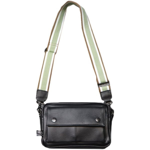 Jauna modeļa vīriešu soma ar priekšējo kabatu no eko ādas plecam