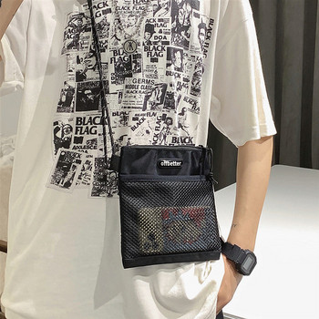Мъжка ежедневна чанта от текстил с цип 