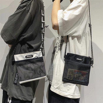 Мъжка ежедневна чанта от текстил с цип 