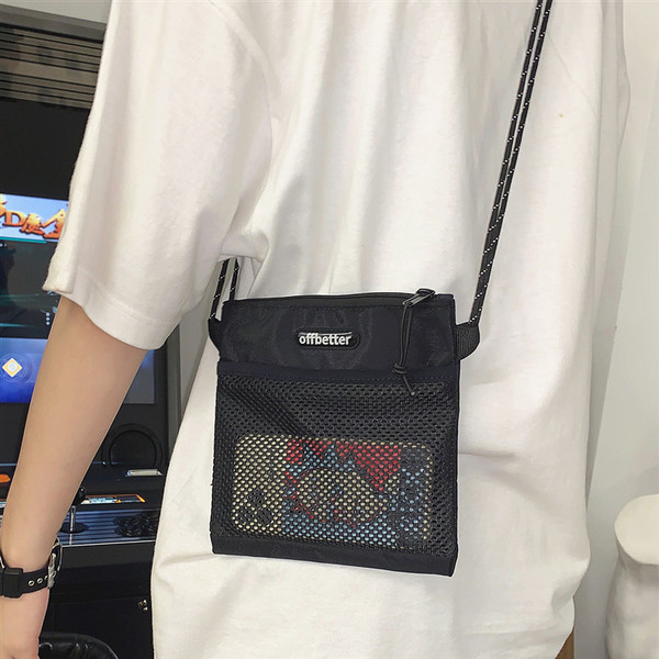 Férfi hétköznapi textil táska cipzárral