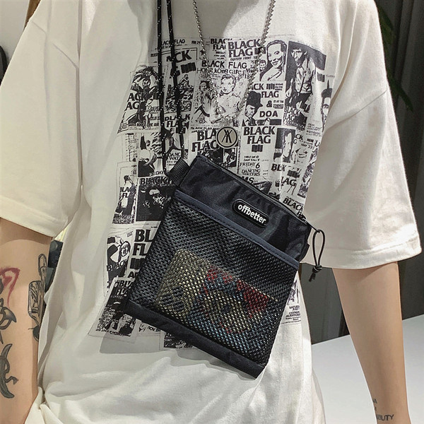 Férfi hétköznapi textil táska cipzárral