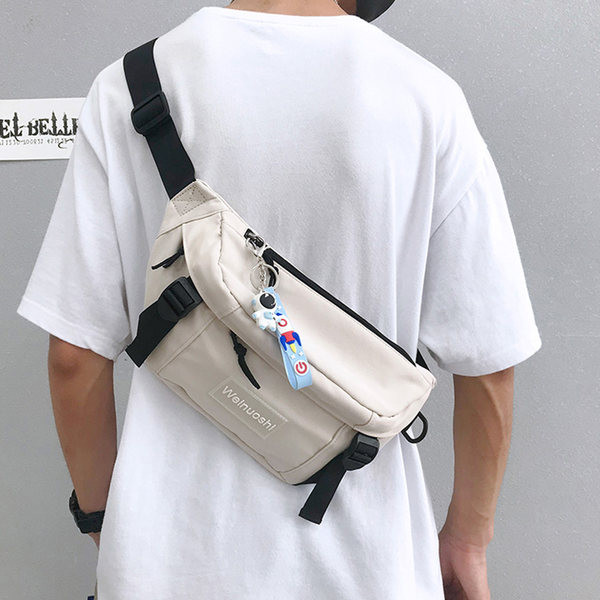 Vīriešu tekstila soma ar emblēmu