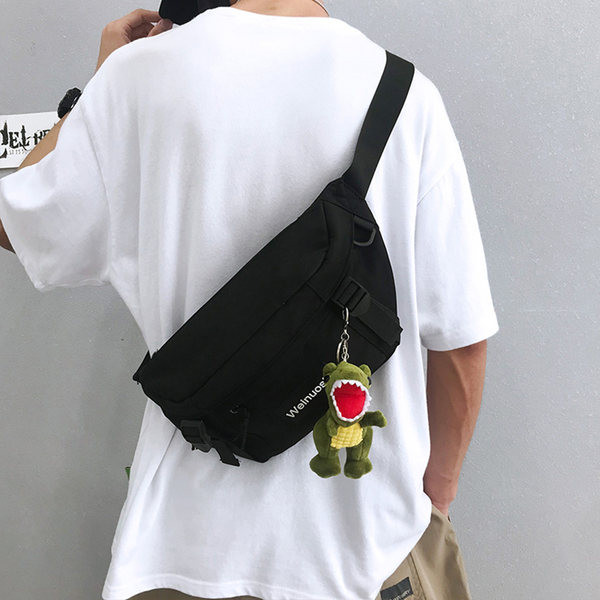 Vīriešu tekstila soma ar emblēmu