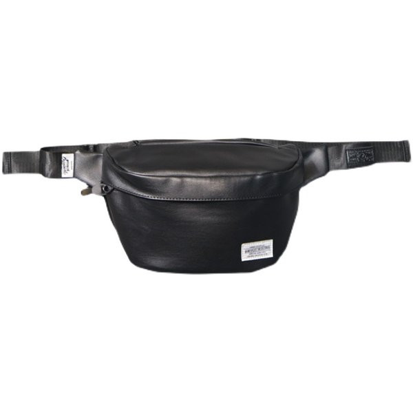 Moderna vīriešu soma no eko ādas ar rāvējslēdzēju pār plecu