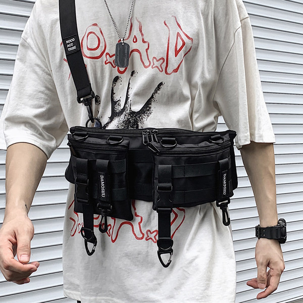 Funkcionāla punk tipa tekstila soma