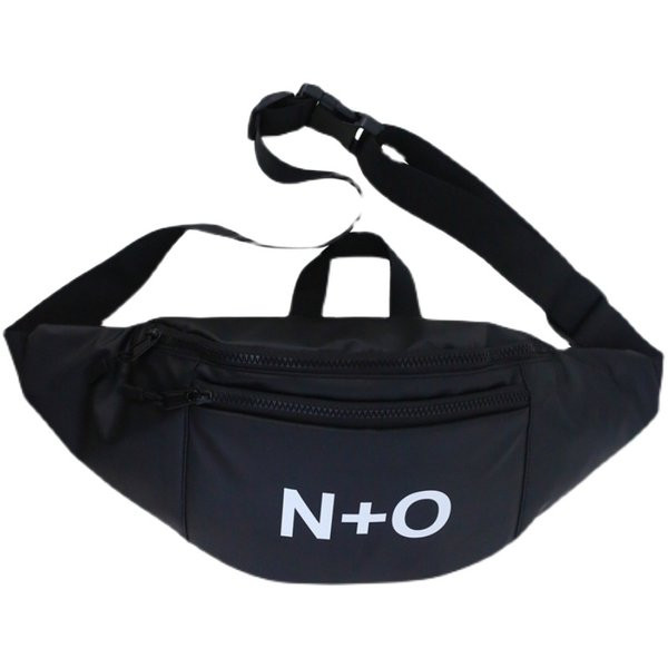 Ikdienas vīriešu soma ar uzrakstu un rāvējslēdzēju divās krāsās