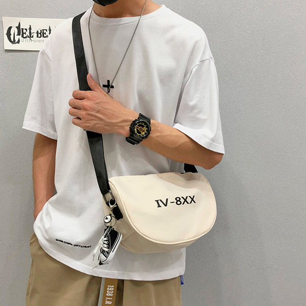 Ikdienas vīriešu tekstila soma ar regulējamu rokturi