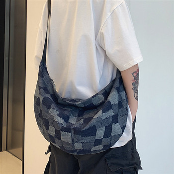Ежедневна чанта от текстил с цип за мъже 