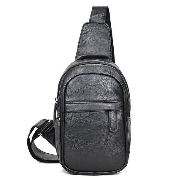 Vīriešu mākslīgās ādas soma ar rāvējslēdzēju