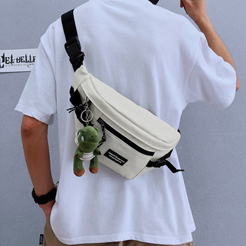 Мъжка ежедневна чанта от текстил с преден джоб