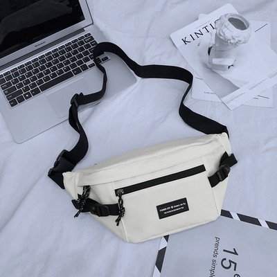 Мъжка ежедневна чанта от текстил с преден джоб