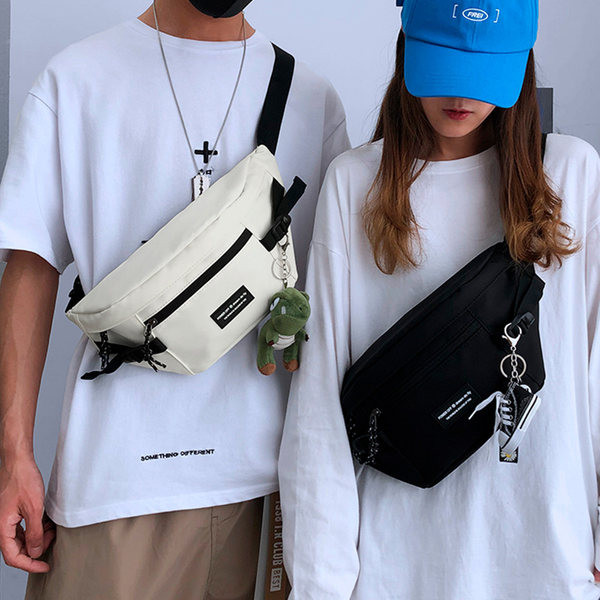 Meeste igapäevane tekstiilist kott esitaskuga