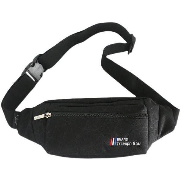 Vīriešu soma ar rāvējslēdzēju un uzrakstiem