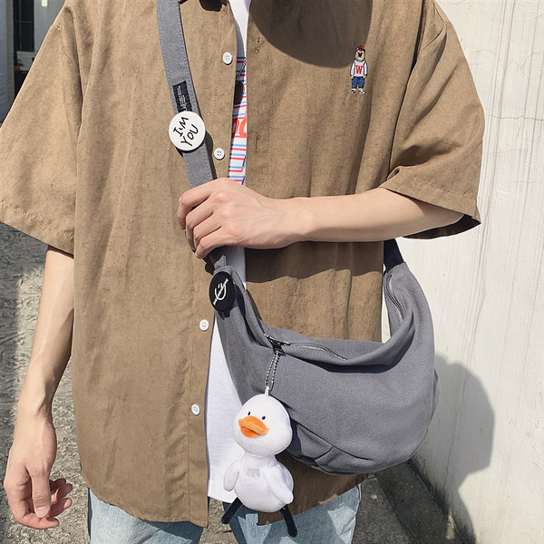 Vīriešu ikdienas tekstila soma ar nozīmīti