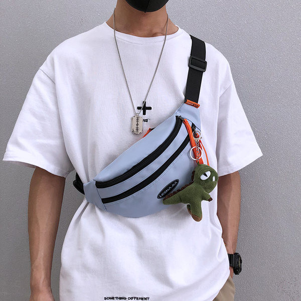 Casual meeste tekstiilist kott lukuga