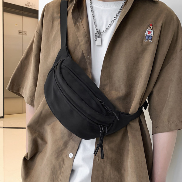 Ανδρική καθημερινή τσάντα με φερμουάρ σε τρία χρώματα