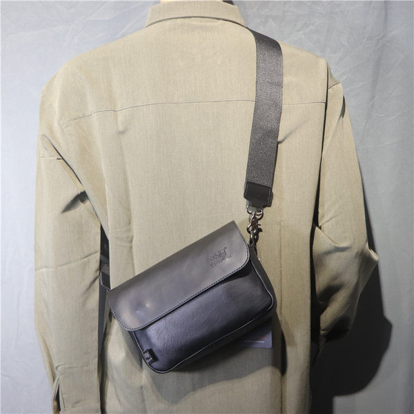 Uus mudel väike meeste nahast kott laia õlasangaga