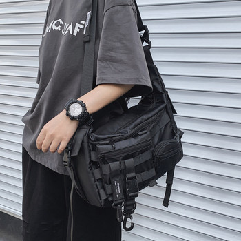 Мъжка текстилна чанта през рамо с  джобове