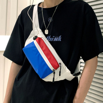 Мъжка цветна чанта с ципове