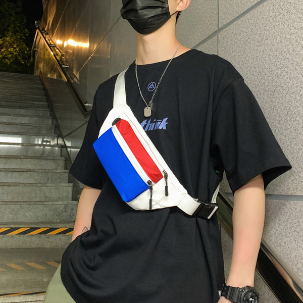 Színes férfi táska cipzárral