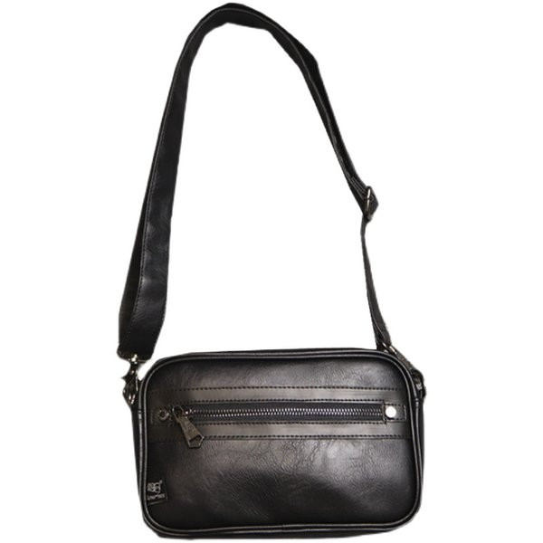 Ikdienas ādas soma ar regulējamu plecu rokturi