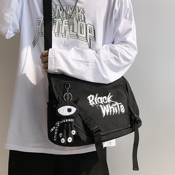 Tekstila plecu soma ar uzrakstiem - vīriešiem