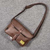 Uue mudeli nahast tõmbluku ja metallkinnitusega meestekott