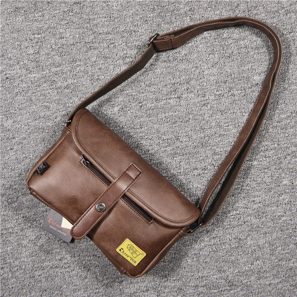 Uue mudeli nahast tõmbluku ja metallkinnitusega meestekott