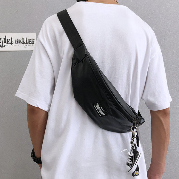 Vīriešu tekstila soma ar spīdīgu efektu