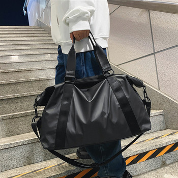 Мъжка ежедневна чанта от текстил с дълга дръжка