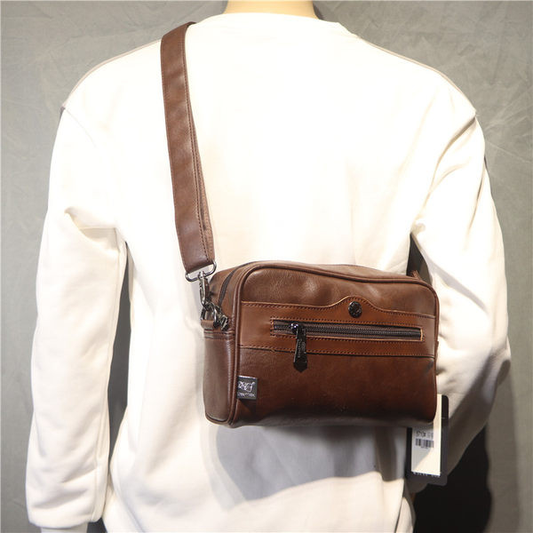 Jauna modeļa vīriešu soma ar regulējamu rokturi no eko ādas