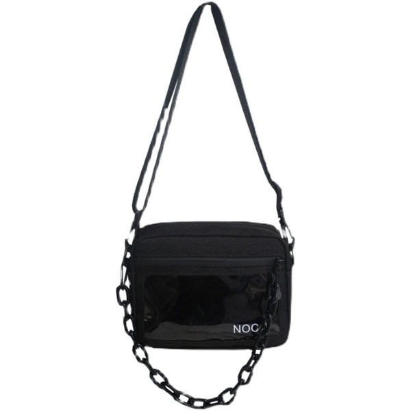 Vīriešu soma ar garu rokturi un caurspīdīgu kabatu