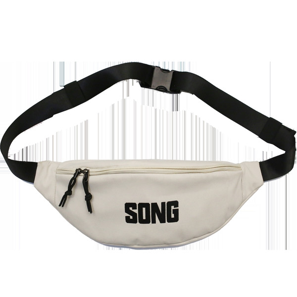 Vīriešu soma ar uzrakstu un rāvējslēdzēja aizdari